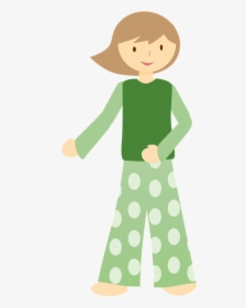 Girl In Pajamas Clipart, HD Png Download, Transparent PNG
