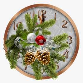 #christmas #clock #ornaments #pinecones #freetoedit - Multi Ani 2018 Gif, HD Png Download, Transparent PNG