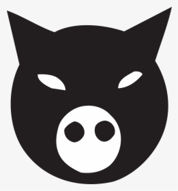 Black Pig Face Svg Clip Arts - Cartoon Black Pig Face, HD Png Download, Transparent PNG