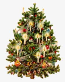 Image - Old - Time - Christmas - Tree - Decorations - Old Fashioned Christmas Trees, HD Png Download, Transparent PNG