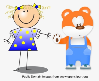 Girl And Bear - Funny Thoughts On Birthday, HD Png Download, Transparent PNG
