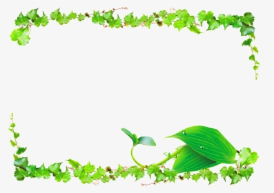 Leaf Green Vine - Leaves Border Design Png, Transparent Png, Transparent PNG