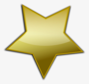 Free Gold Button - Star Clipart Gold, HD Png Download, Transparent PNG