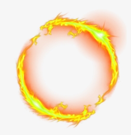 Chinese Fire Effect Yellow Dragon Circle Element Clipart - Circle Fire Effect Png, Transparent Png, Transparent PNG