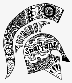 Michigan Spartans Zentangle - Michigan State Spartans Coloring Page, HD Png Download, Transparent PNG