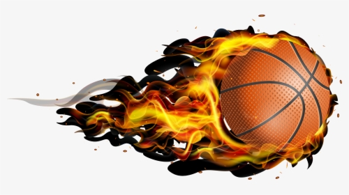 Flaming Basketball Png - Basketball Fire Ball Logo, Transparent Png, Transparent PNG