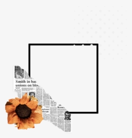 #kpop #flower #frame #outline #black #thin #paper #vintage - V, HD Png Download, Transparent PNG