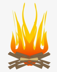 Fire Clip Arts - Cartoon Log Fire Png, Transparent Png, Transparent PNG