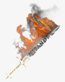 Transparent Fire Sword Png - Drawings Of Sword And Flame, Png Download, Transparent PNG
