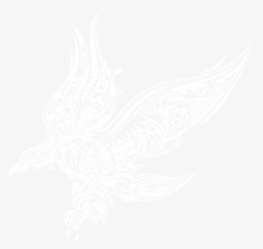 Eagle Zentangle White - Channel 4 Logo White, HD Png Download, Transparent PNG