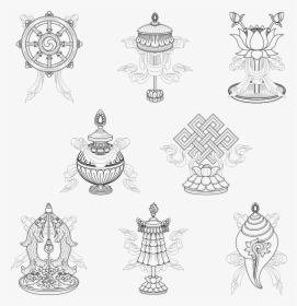 Buddhist Symbols, HD Png Download, Transparent PNG