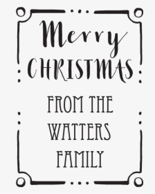Merry Christmas Border Stamp - Calligraphy, HD Png Download, Transparent PNG