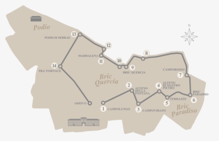 The Location Of The Grape S Road - Tenuta Carretta, HD Png Download, Transparent PNG