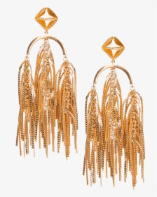 Noveau Tassel Earrings - Gold Tassel Earrings Png, Transparent Png, Transparent PNG