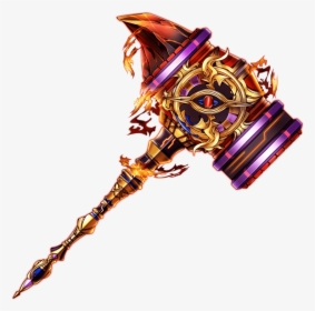 Kamihime Project Wikia - Flaming Hammer Png, Transparent Png, Transparent PNG
