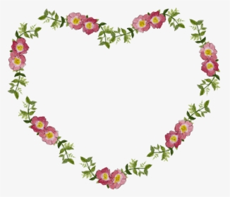 Floral Flower Frame Free Picture - Heart Of Flowers Png, Transparent Png, Transparent PNG