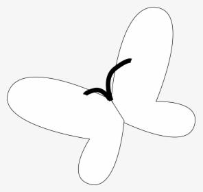 Butterfly 69 Black White Line Art Scalable Vector Graphics - White Butterfly Vector Png, Transparent Png, Transparent PNG
