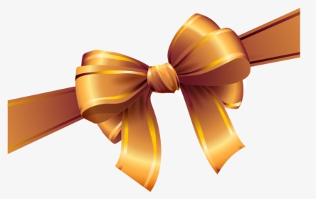 Ribbon Shoelace Knot Clip Art - Gold Bow Png, Transparent Png, Transparent PNG