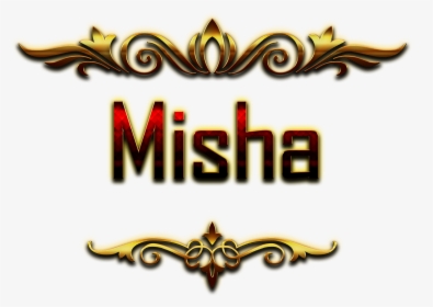 Misha Decorative Name Png - Alisha Name, Transparent Png, Transparent PNG