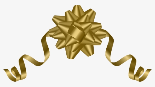 Gold Bow Png Clipart , Png Download - Gold Bow Png Free, Transparent Png, Transparent PNG