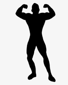 Muscle Man Silhouette Png, Transparent Png, Transparent PNG