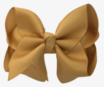 3 Inch Solid Color Hair Bows   Data Image Id - Gold Hair Bow Transparent, HD Png Download, Transparent PNG