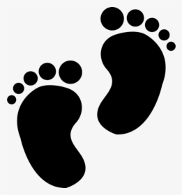 Footprint Infant Child - Baby Feet Silhouette, HD Png Download, Transparent PNG