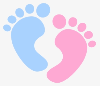 Clipart Baby Footprints - Pink And Blue Footprints, HD Png Download, Transparent PNG