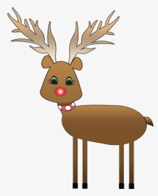 Christmas Reindeer Rudolf - Christmas Day, HD Png Download, Transparent PNG