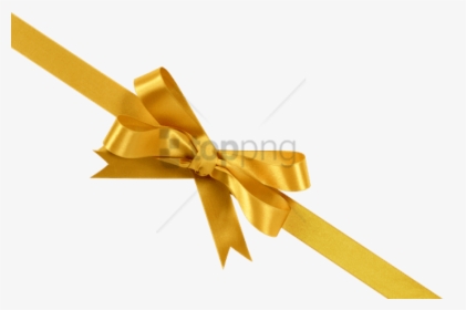 Ribbon - Gold Ribbon Hd Png Transparent, Png Download, Transparent PNG