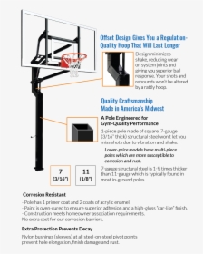 Offset Design And 7 Guage Steel Give You A Regulation - Streetball, HD Png Download, Transparent PNG