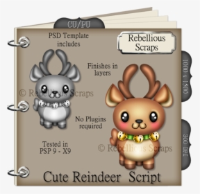 Transparent Cute Reindeer Png - Portable Network Graphics, Png Download, Transparent PNG