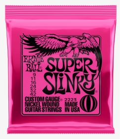 Super Slinky Nickel Wound Electric Guitar Strings - Ernie Ball Strings, HD Png Download, Transparent PNG