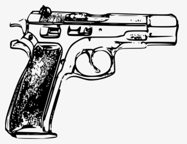 Handgun, Firearm, Pistol, Gun, Revolver, Weapon, Police - Gun Clipart, HD Png Download, Transparent PNG