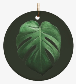 Monstera Deliciosa Ceramic Tropical Leaf Ornament - Chain, HD Png Download, Transparent PNG