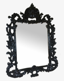 Black Lacquered Ornate Mirror On Chairish - Picture Frame, HD Png Download, Transparent PNG