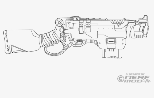 Transparent Pistol Drawing Png - Nerf Drawing Slingfire, Png Download, Transparent PNG