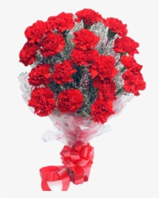 24 Red Carnation Bouquet - Gift Basket Rose Good Morning, HD Png Download, Transparent PNG