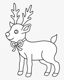 Cute Reindeers Christmas Coloring Pages, HD Png Download, Transparent PNG