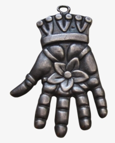 Beautiful Antique Hamsa, Hand Of God Sterling Pendant - Pendant, HD Png Download, Transparent PNG