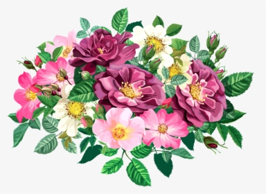 Clip Art Rose Cl Part Transparent - Transparent Background Flower Bouquet Png, Png Download, Transparent PNG