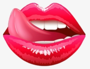 Transparent Lips Drawing Png - Lips With Tongue, Png Download, Transparent PNG