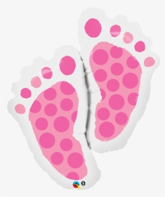 Pink Baby Footprint Png - Blue Foot Print Balloons, Transparent Png, Transparent PNG