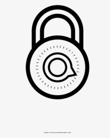 Cadeado Coloring Page - Circle, HD Png Download, Transparent PNG