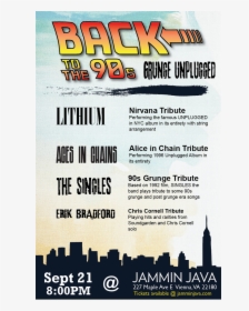 Back To The 90 S Grunge Unplugged Feat , Png Download - Poster, Transparent Png, Transparent PNG