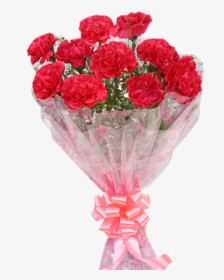 12 Red Carnation Bouquet - Flower Buke For Gift, HD Png Download, Transparent PNG