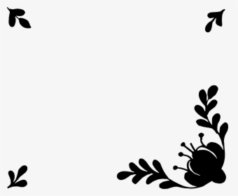 Simple Flower Border Vector Black And White, HD Png Download, Transparent PNG