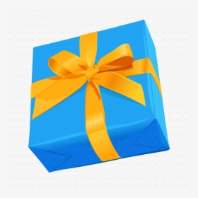 Gift Box Blue Gift Box Blue - Yellow And Blue Gift Box Png, Transparent Png, Transparent PNG