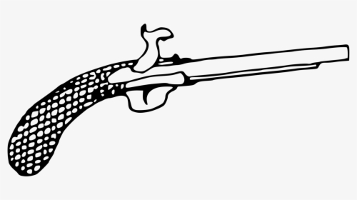 Flintlock Pistol Firearm Rifle - Flintlock Pistol Clipart, HD Png Download, Transparent PNG