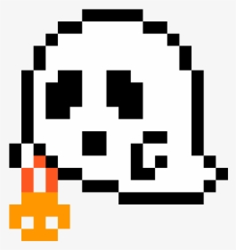 Pixel Art Halloween Ghost Clipart , Png Download - Pixel Art Emoji Easy, Transparent Png, Transparent PNG